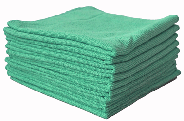 CHIFFON MICROFIBRES 40x40CM - VERT - 10 PIECES