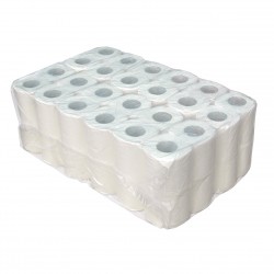 MTS - 12x4 ROULEAUX PAPIER TOILETTE - BLANC 100% PURE PULP - 2 PLIS - 23Mx9.8CM - 200 FLTS