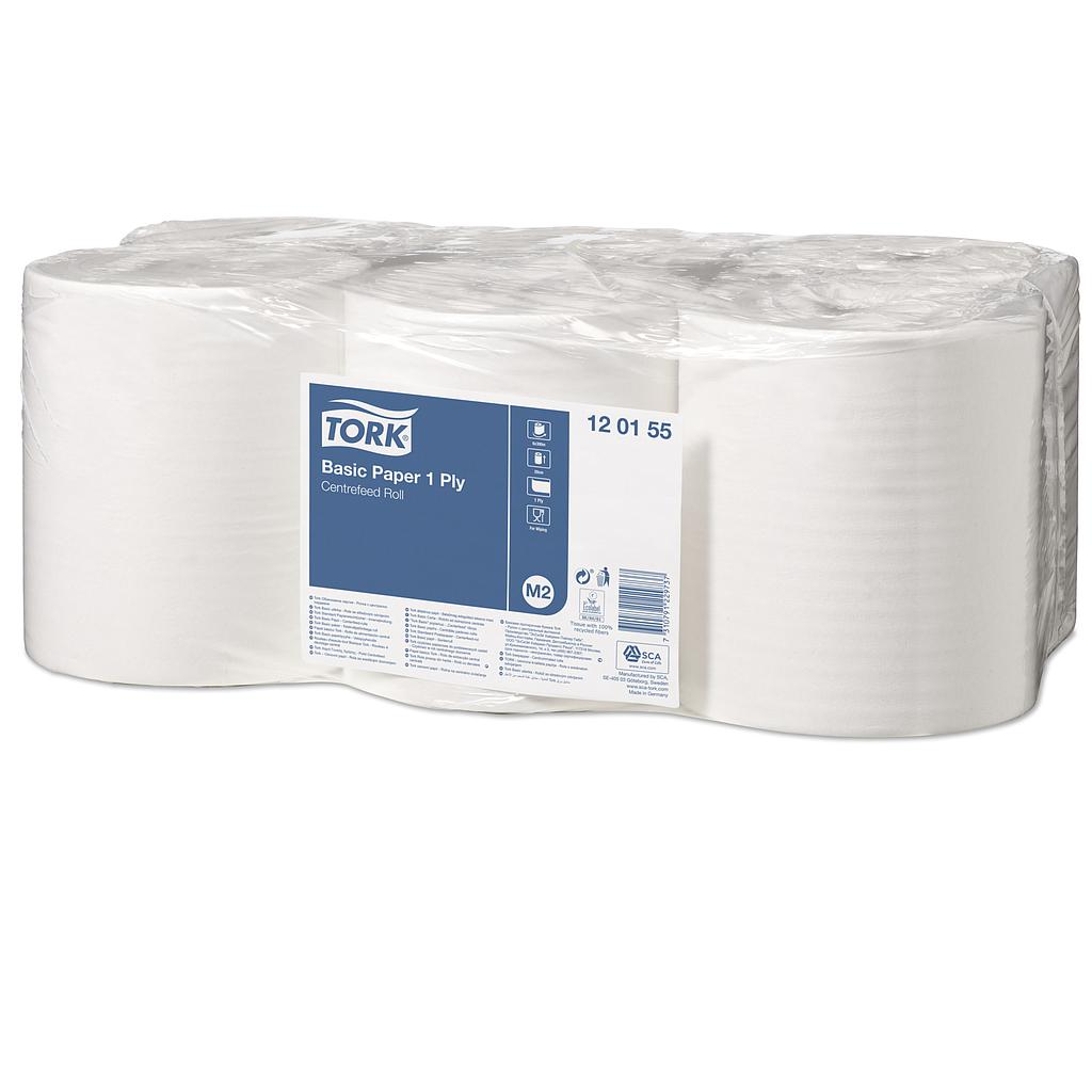 Tork Basic Rouleau à Dévidage Central Chiffon D'Essuyage 1 pli M2 - 6 rlx