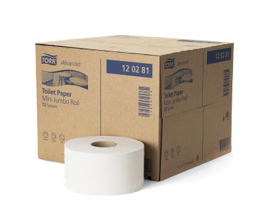 Tork Mini Jumbo Toiletpapier 2-laags Wit T2 Advanced 12 rol