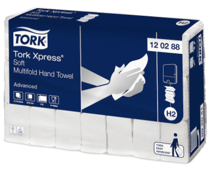Tork Xpress® Zachte Multifold Handdoek 2-laags XL Wit H2 Advanced 21x136 vellen