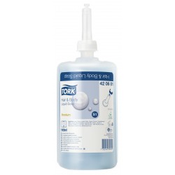 Tork Savon Liquide Corps et Cheveux S1 Premium 6 x 1000 ml