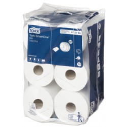 Tork SmartOne® Mini Toiletpapier 2-laags Wit T9 Advanced 12 x 1