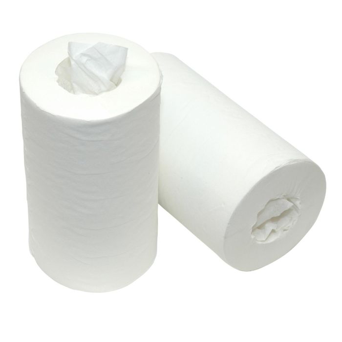 Mini-Roll BLANC 1-pli, sans mandrin 120Mx21,5cm 11 rouleaux
